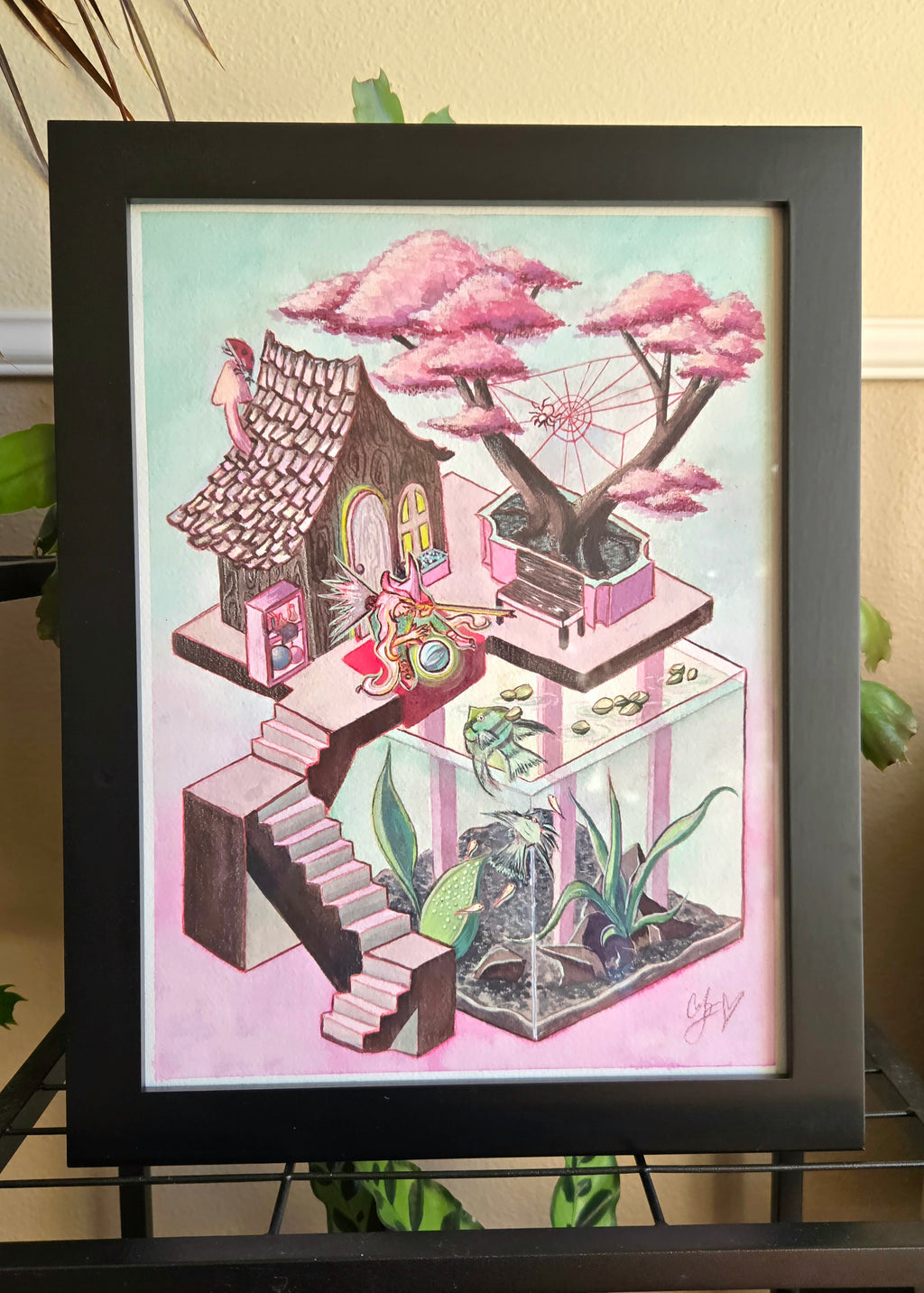 Miss Fortune Teller | Framed 9x12 Original