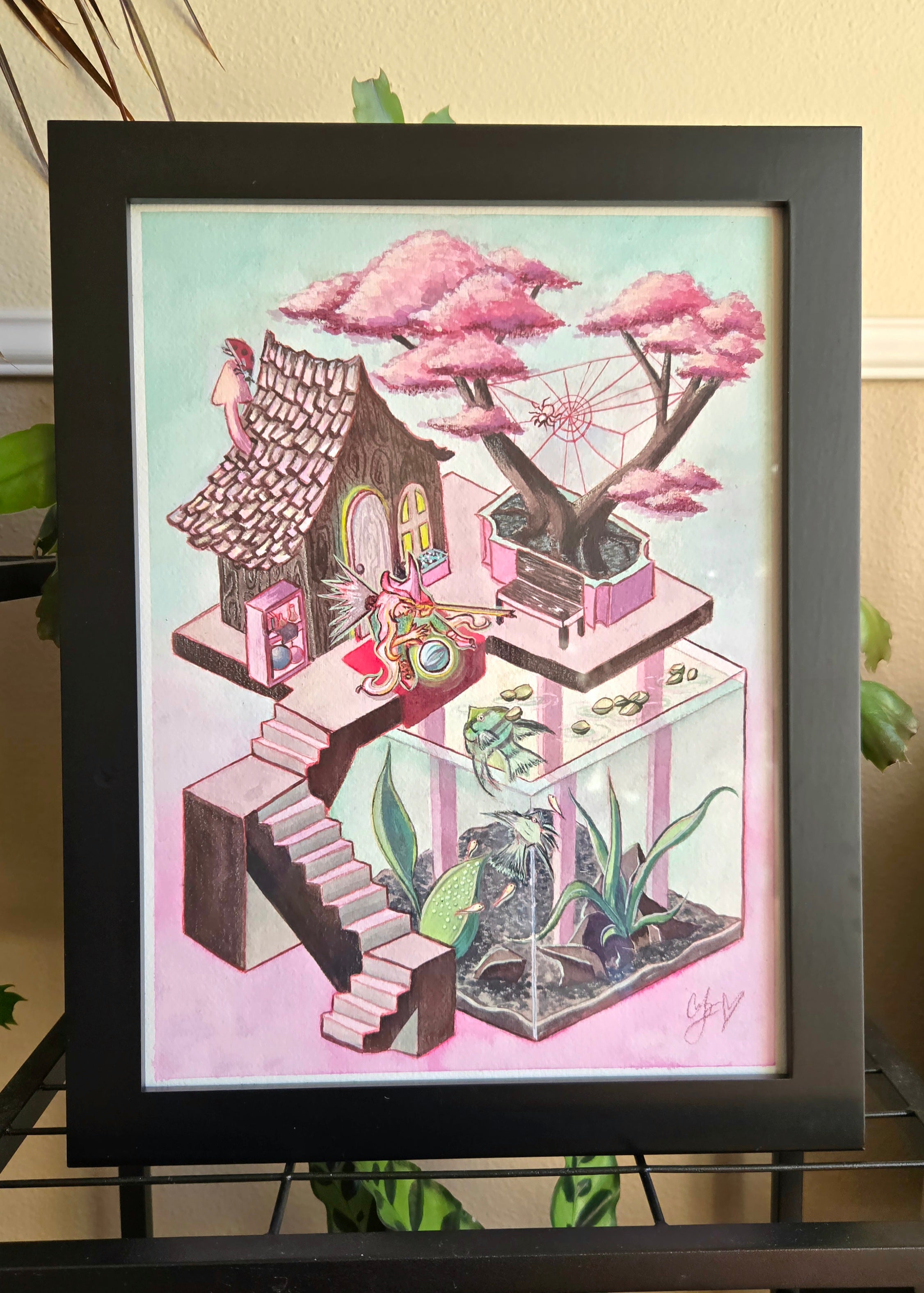 Miss Fortune Teller | Framed 9x12 Original